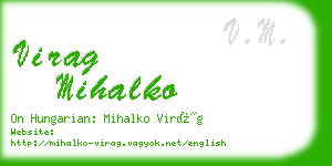 virag mihalko business card